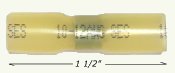 EL 117 -Reg.or Bulk / Yellow Butt Connector  w/Heat Shrink Tubing 