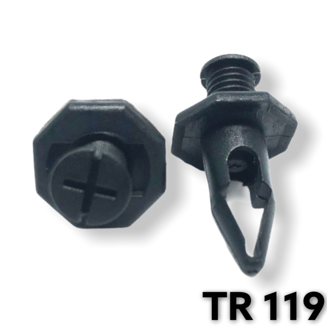 TR119 - 10 or 40 / Honda Bumper Fascia Retainer  / Hex Top 