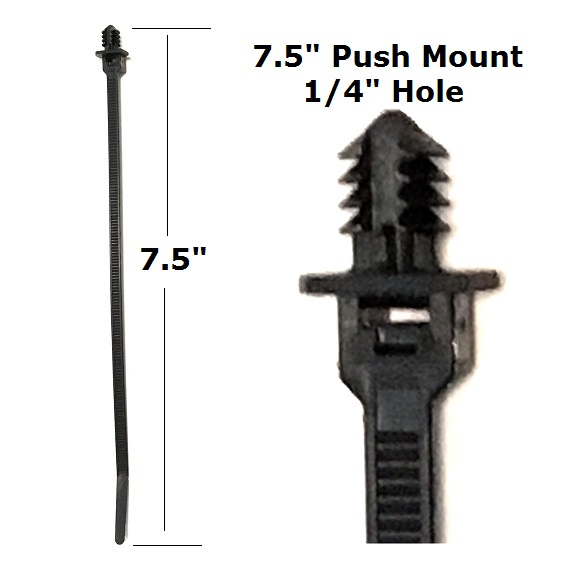 EL 146 - 25 or 100 / 7.5" Xmas Tree Push Mount Tie Strap 