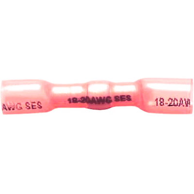 EL115 -Reg.or Bulk / Red Butt Connector w/Heat Shrink Tubing  